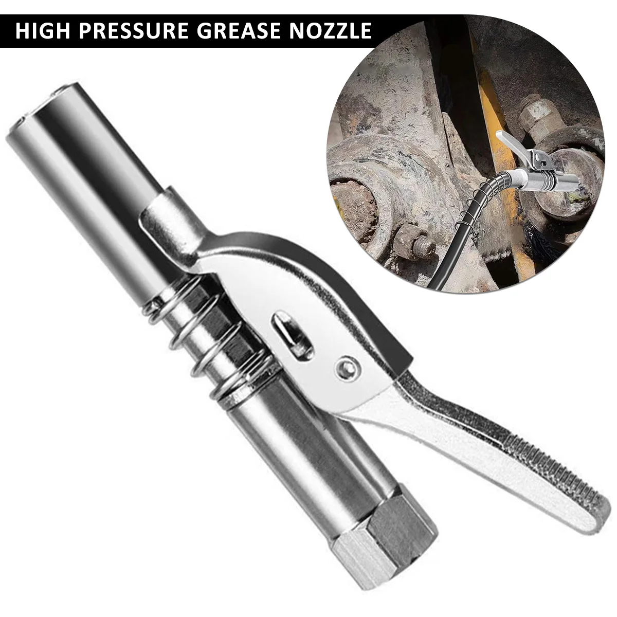 New Grease Coupler Heavy Duty Grease Coupler NPTI/8 10000 PSI Small Size Durable Sturdy Stainless Steel Standard Grease Tool
New Grease Coupler Heavy Duty Grease Coupler NPTI/8 10000 PSI Small Size Durable Sturdy Stainless Steel Standard Grease Tool
