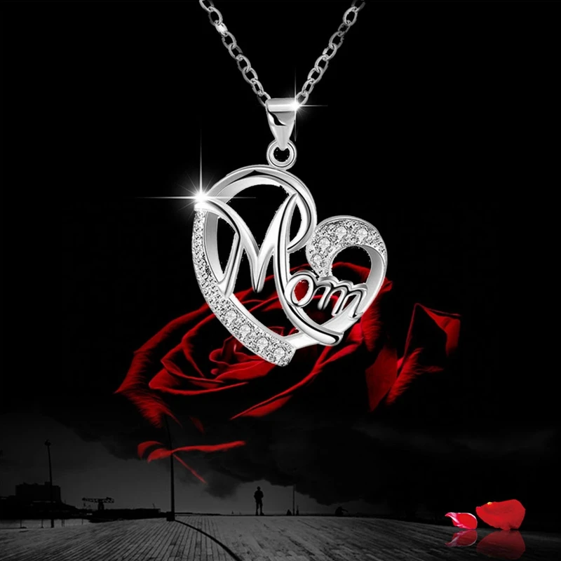 Classic Love Mom Heart Shaped Pendant Necklaces For Women Clavicle Chain Fashion Jewelry Mother's Day Gift
Classic Love Mom Heart Shaped Pendant Necklaces For Women Clavicle Chain Fashion Jewelry Mother's Day Gift