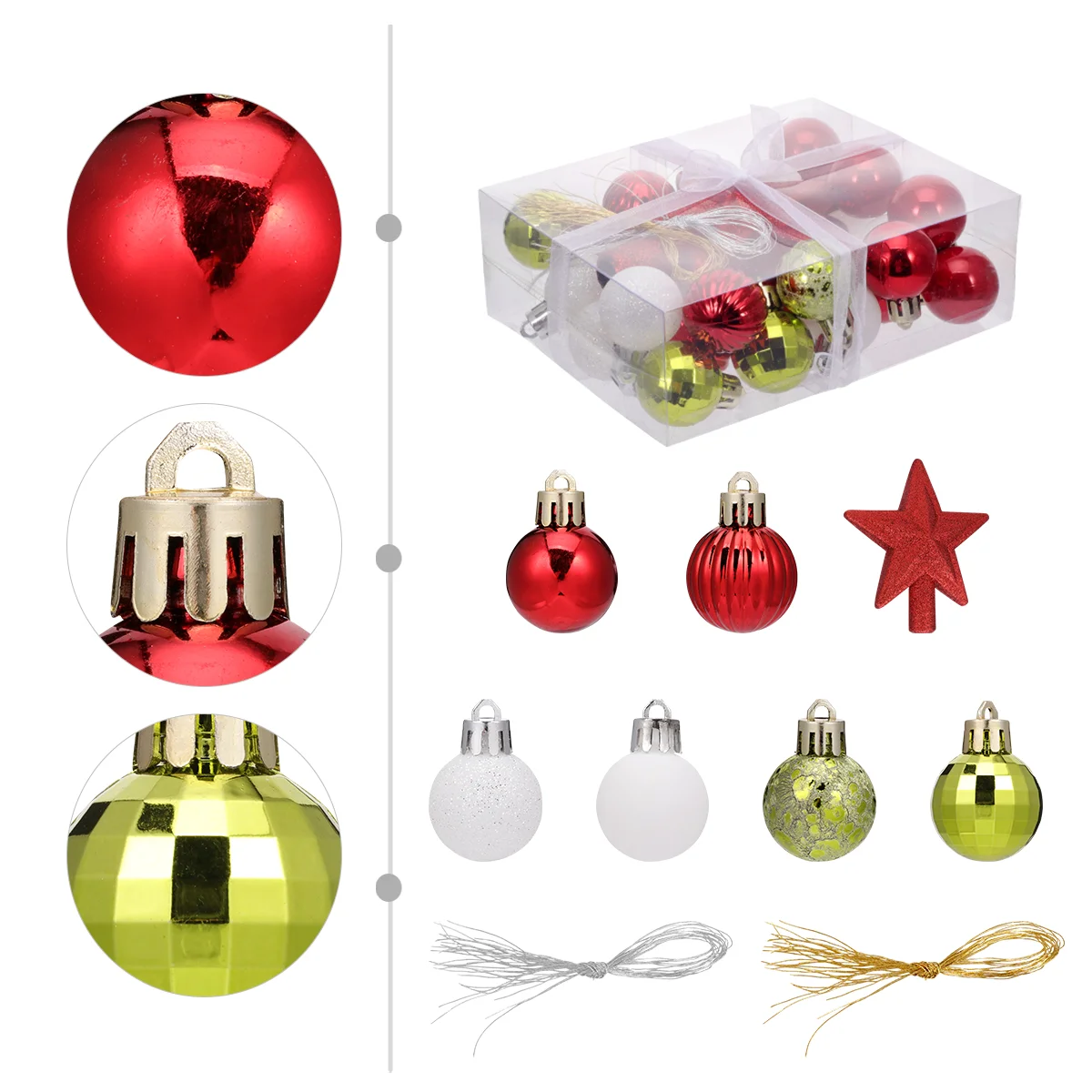 30pcs 3cm Christmas Hanging Xmas Tree Toppers Showcase Pendant Ornaments
30pcs 3cm Christmas Hanging Xmas Tree Toppers Showcase Pendant Ornaments