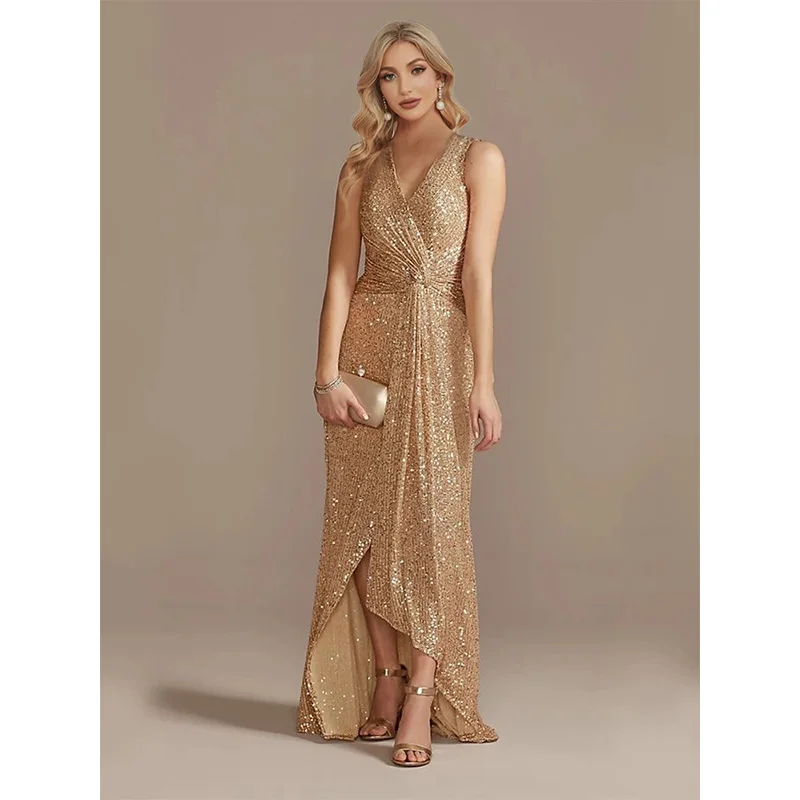 Deep V-neck Short Sleeve Women's Party Evening Dress Floor Skirt Are Sexy Luxurious Elegant Fashionable Slim Vestidos De Noche
Deep V-neck Short Sleeve Women's Party Evening Dress Floor Skirt Are Sexy Luxurious Elegant Fashionable Slim Vestidos De Noche