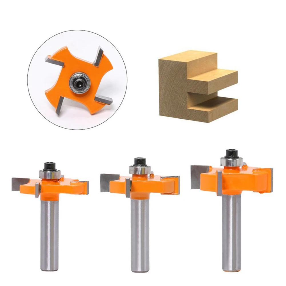 3 Pcs T-type Router Bit Milling Cutter W/Bearing 8mm Shank 4/8/10mm Cutting Length Wood Drawer Tenon Joint Woodworking Carpentry
3 Pcs T-type Router Bit Milling Cutter W/Bearing 8mm Shank 4/8/10mm Cutting Length Wood Drawer Tenon Joint Woodworking Carpentry