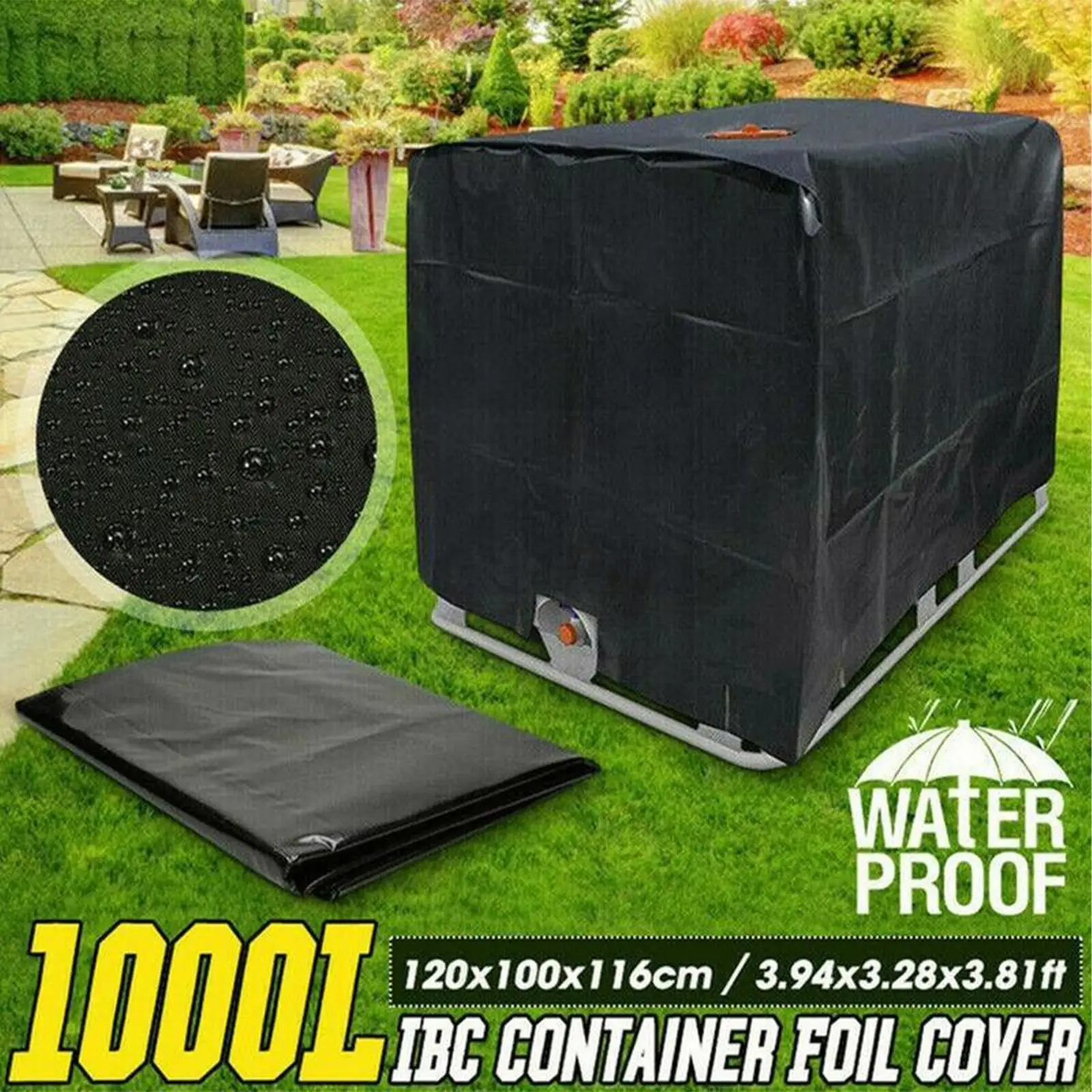 1000 Litre IBC Container Aluminum Foil Waterproof Dust Cover Cloth Tank Cover Protection UV Rain Oxford
1000 Litre IBC Container Aluminum Foil Waterproof Dust Cover Cloth Tank Cover Protection UV Rain Oxford