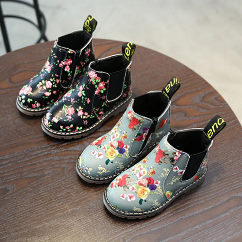 Children Snow Boots Flower Print Autumn Winter Cotton Shoes Boys Girls Waterproof Non-slip Ankle Boots Floral Kids Leather Boots
Children Snow Boots Flower Print Autumn Winter Cotton Shoes Boys Girls Waterproof Non-slip Ankle Boots Floral Kids Leather Boots