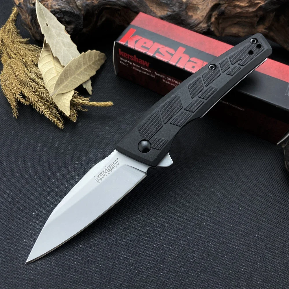 Kershaw 1342 Rhetoric Flipper Folding Knife 8Cr13Mov Bead Blasted Drop Point Blade, Black GFN Handles 1342X Outdoor Hunting Tool
Kershaw 1342 Rhetoric Flipper Folding Knife 8Cr13Mov Bead Blasted Drop Point Blade, Black GFN Handles 1342X Outdoor Hunting Tool