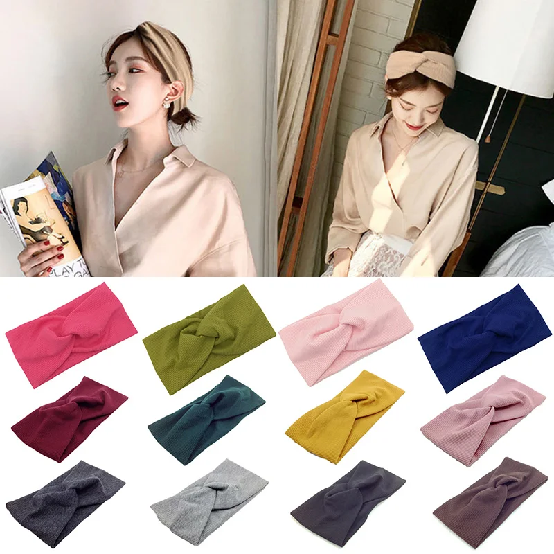 Vintage Cross Turban Bandage Solid Color Threaded Elastic Hair Bands Knitting Cotton Headbands DIY Woman Hair Accessories
Vintage Cross Turban Bandage Solid Color Threaded Elastic Hair Bands Knitting Cotton Headbands DIY Woman Hair Accessories