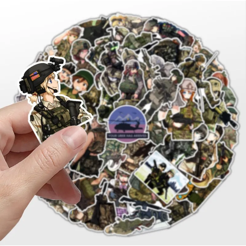 50Pcs Cute Cartoon Female Soldier Graffiti Stickers Car Motorcycle Kettle Decoration Sticker Notebook Hand Account Accessories
50Pcs Cute Cartoon Female Soldier Graffiti Stickers Car Motorcycle Kettle Decoration Sticker Notebook Hand Account Accessories