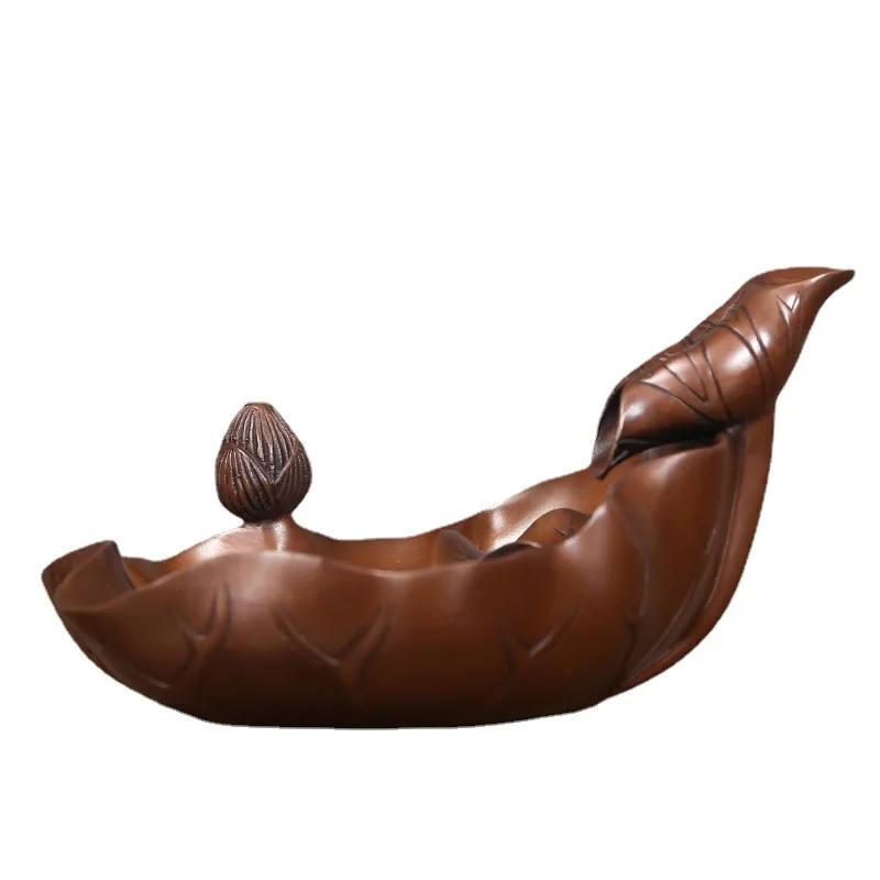 Благовония Моцарта с листьями лотоса, креативная курильница из красной меди с обратным потоком, для дома и улицы, с лунным светом, украшение для ароматерапии 
Благовония Моцарта с листьями лотоса, креативная курильница из красной меди с обратным потоком, для дома и улицы, с лунным светом, украшение для ароматерапии