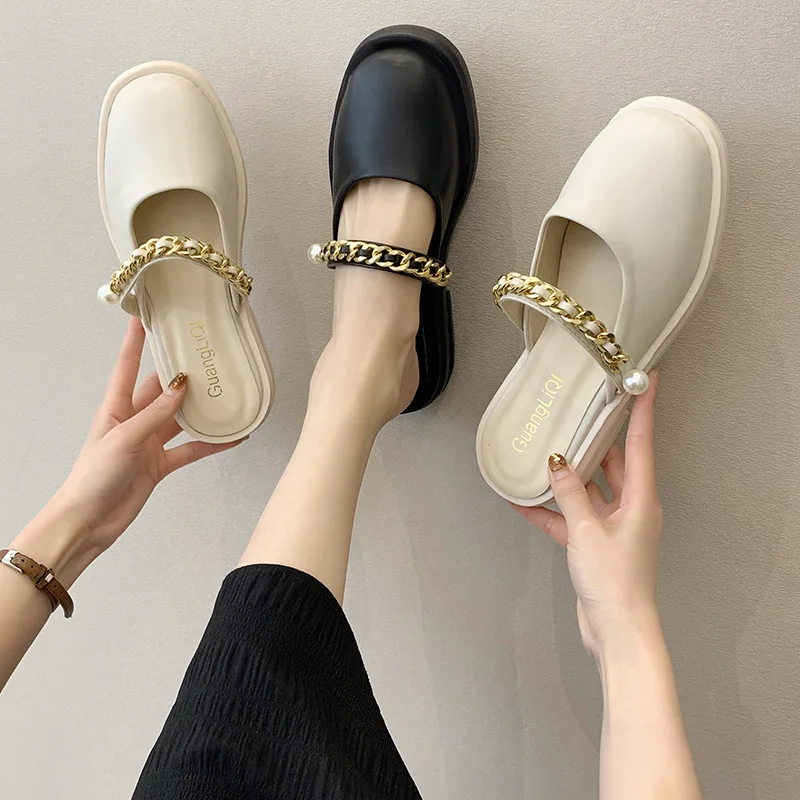 Cover Toe Square heel Flat Shoes Female Woman's Slippers Slides Fashion String Bead Low Block 2022 Luxury Summer Basic Fabric Ho
Cover Toe Square heel Flat Shoes Female Woman's Slippers Slides Fashion String Bead Low Block 2022 Luxury Summer Basic Fabric Ho