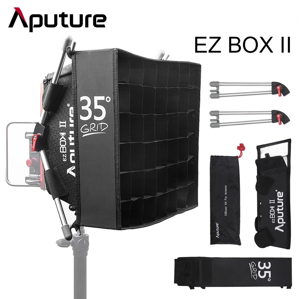 Aputure EZ Box+ II Diffuser Softbox Easy Box Diffuser + Fabric Grid Kit For Amaran HR672 AL-528 Tri-8 Lights
Aputure EZ Box+ II Diffuser Softbox Easy Box Diffuser + Fabric Grid Kit For Amaran HR672 AL-528 Tri-8 Lights