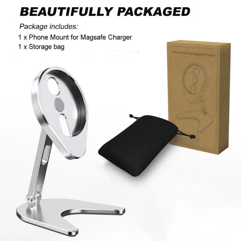 

Magnetic Stand Charger Holder Reserve Wire Slot Charger Bracket Aluminum Alloy More Durable Quality Charger