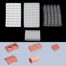 Sand Table Building Making Mini Brick Silicone Mold Cement Model Brick Small House Handmade Diy Home Art Decoration