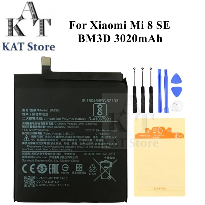 Мобильный телефон Литий-полимерный аккумулятор для Xiaomi Mi 8 Mi8 SE 3020mAh BM3D, замена запасных частей
Мобильный телефон Литий-полимерный аккумулятор для Xiaomi Mi 8 Mi8 SE 3020mAh BM3D, замена запасных частей