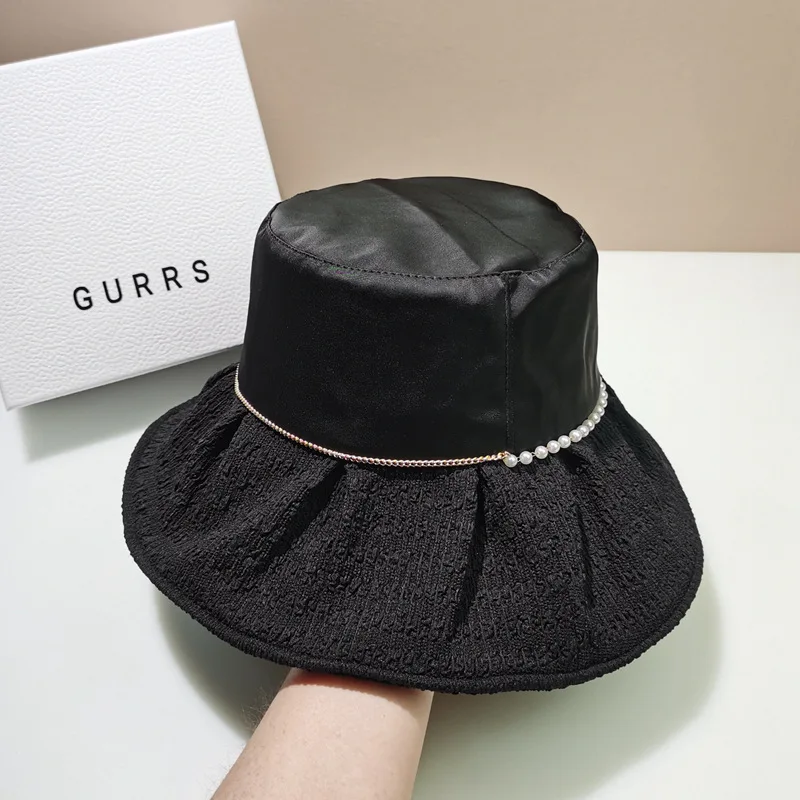 2022 Spring And Summer New Korean Style Pearl Chain Decoration Elegant Fisherman Hat Travel Essential Sun Hat
2022 Spring And Summer New Korean Style Pearl Chain Decoration Elegant Fisherman Hat Travel Essential Sun Hat