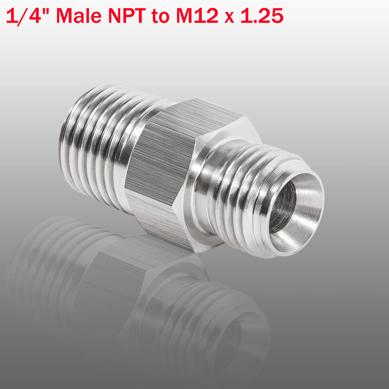 Переходник с наружной резьбы NPT 1/4 дюйма на M12 x совместим метрической муфтой M12X1.25