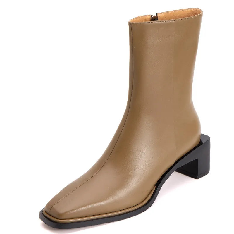 Dilalula 2022 Autumn Winter Women Ankle Boots Square Toe High Heels Genuine Leather Side Zipper Shoes Woman Office Ladies Casual
Dilalula 2022 Autumn Winter Women Ankle Boots Square Toe High Heels Genuine Leather Side Zipper Shoes Woman Office Ladies Casual