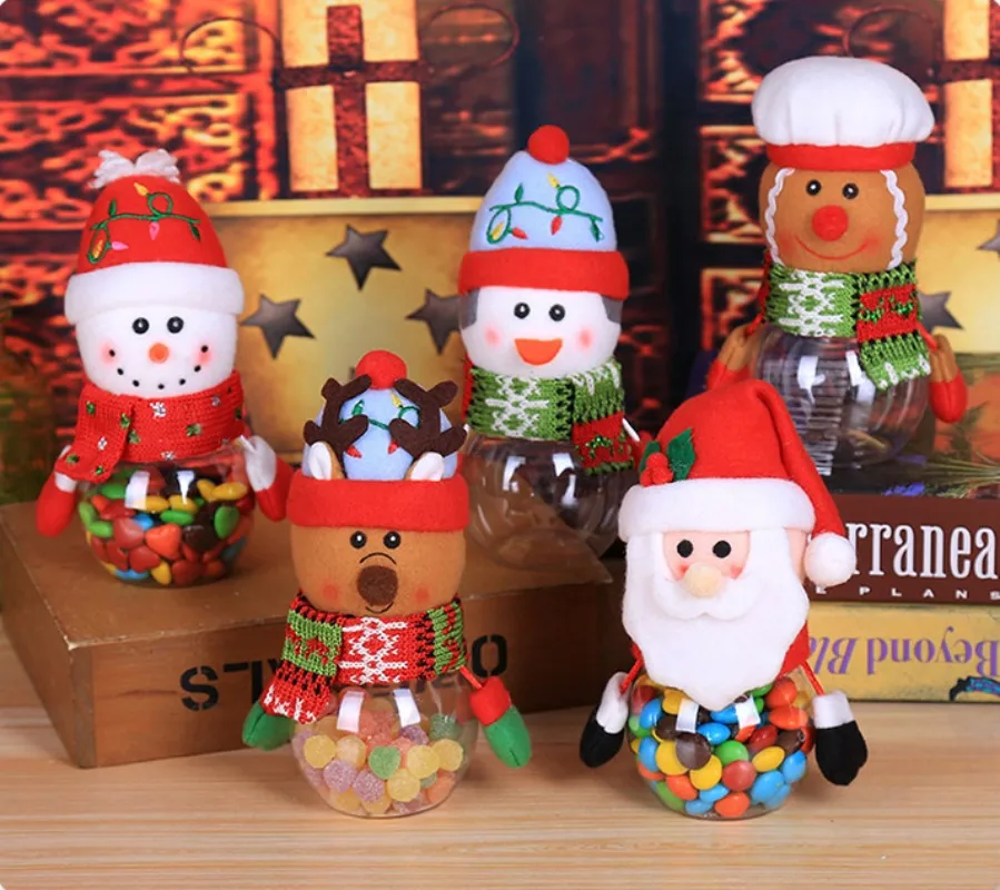 Christmas Candy Jars Santa Snowman Moose Storage Bottle Xmas Plastic Transparent Sweets Boxes Festival Decoration Supplies
Christmas Candy Jars Santa Snowman Moose Storage Bottle Xmas Plastic Transparent Sweets Boxes Festival Decoration Supplies
