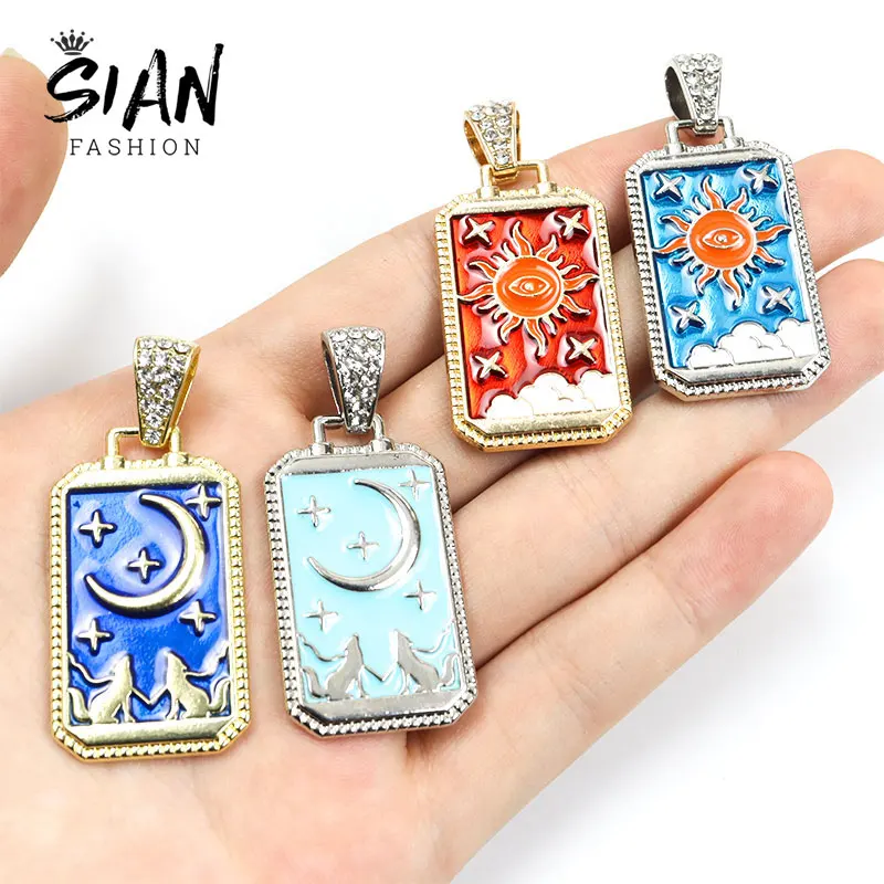 5pcs Tarot Moon Star Sun Snow Enamel Charms Crystal Geometric Alloy Pendant Charms DIY Necklace Accessories Jewelry Making Craft
5pcs Tarot Moon Star Sun Snow Enamel Charms Crystal Geometric Alloy Pendant Charms DIY Necklace Accessories Jewelry Making Craft