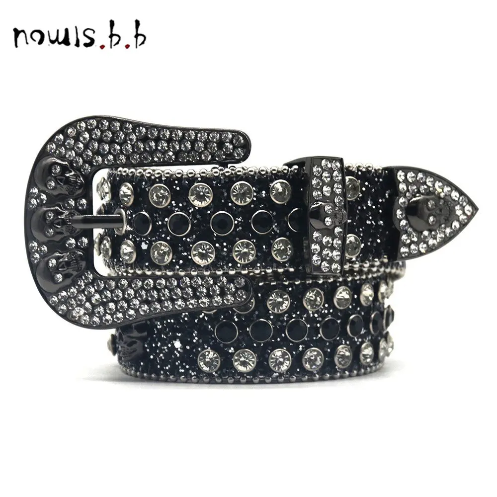 Punk Y2K Western Rhinestones Belt Diamond Studded Men Women Black Leather Strap Quality Buckle Cowboy BBS Waist Belts For Jeans
Punk Y2K Western Rhinestones Belt Diamond Studded Men Women Black Leather Strap Quality Buckle Cowboy BBS Waist Belts For Jeans