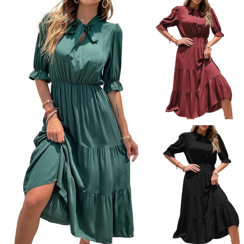 Летнее женское платье с бантом на шее и многоуровневым платьем Bohemian Flowy Swing Maxi Dress
Летнее женское платье с бантом на шее и многоуровневым платьем Bohemian Flowy Swing Maxi Dress