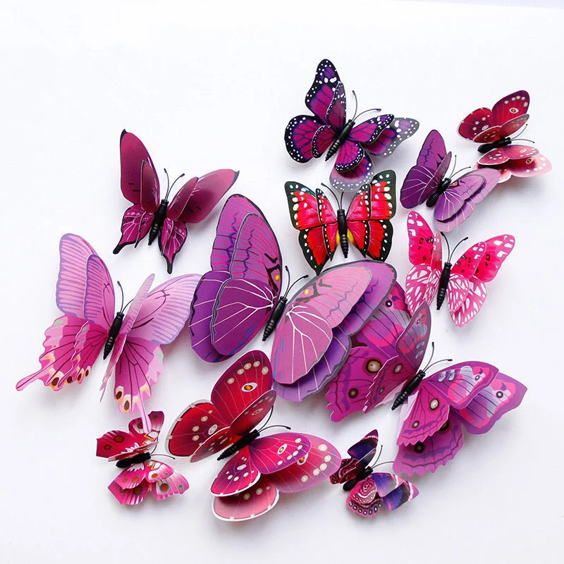 12PCS 3D Three-dimensional Simulated Double-layer Butterfly Magnetic Fridge Magnet wall Stickers Home Decoration
12PCS 3D Three-dimensional Simulated Double-layer Butterfly Magnetic Fridge Magnet wall Stickers Home Decoration