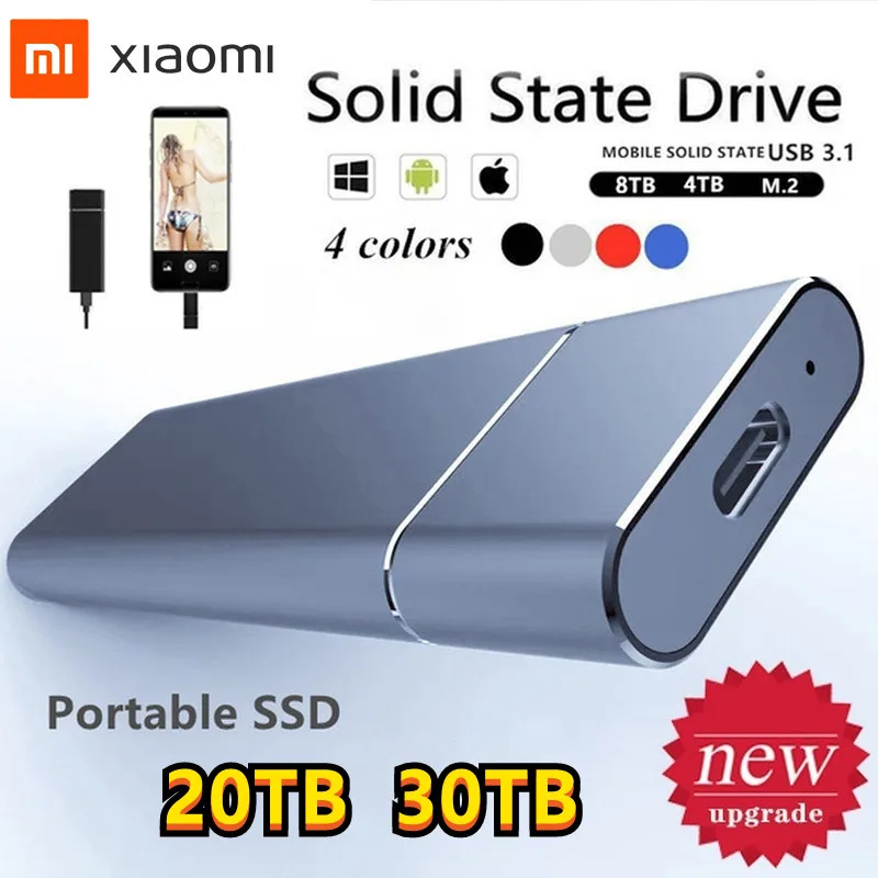 Xiaomi Oringal Merk 30TB 20TB Ssd Hoge Snelheid Harde Schijf Externe M.2 Solid State Drives Usb 3.1 Type-C Interface Massaopslag
Xiaomi Oringal Merk 30TB 20TB Ssd Hoge Snelheid Harde Schijf Externe M.2 Solid State Drives Usb 3.1 Type-C Interface Massaopslag