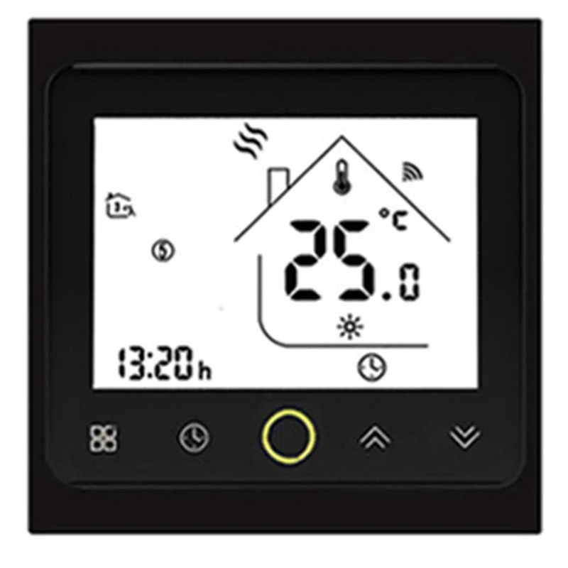 Wifi Smart Central Air Conditioner Thermostat 3 Speed Fan Coil Unit Voice Tuya Black
Wifi Smart Central Air Conditioner Thermostat 3 Speed Fan Coil Unit Voice Tuya Black