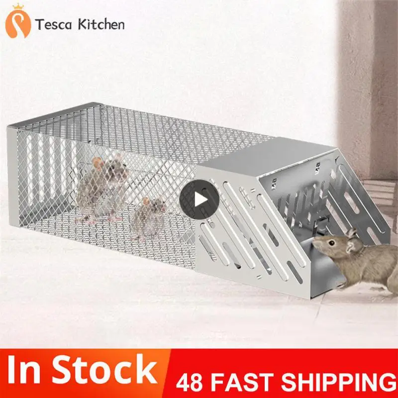 

Iron Net Safety Mouse Cage Mice Rodent Rats Catcher Self-locking Indoor Outdoor Rat Trap Rat Cage Household Mouse Catcher Metal
