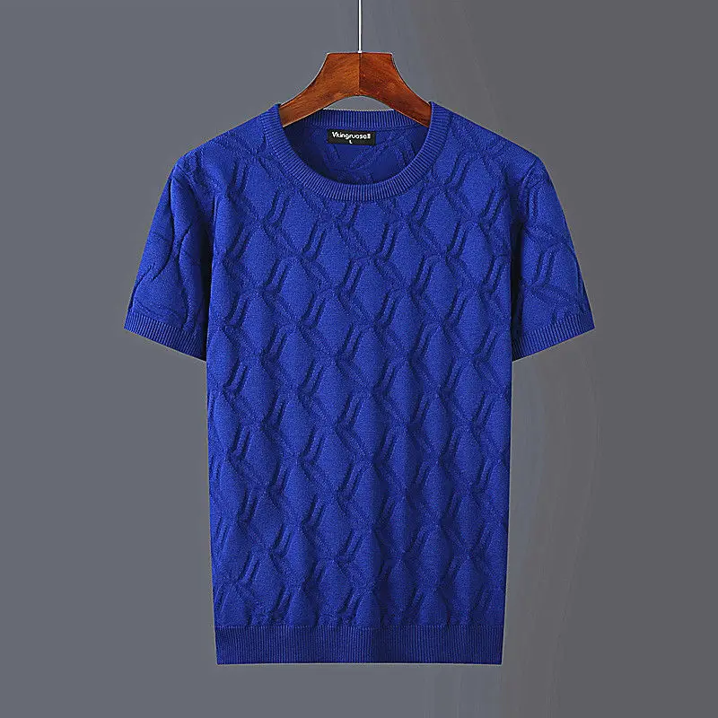 Summer Round Neck Short Sleeve Top Men 2022 Knitted Sweater Short Sleeved T-shirt Casual Comfortable Shirts Tee camisetas
Summer Round Neck Short Sleeve Top Men 2022 Knitted Sweater Short Sleeved T-shirt Casual Comfortable Shirts Tee camisetas