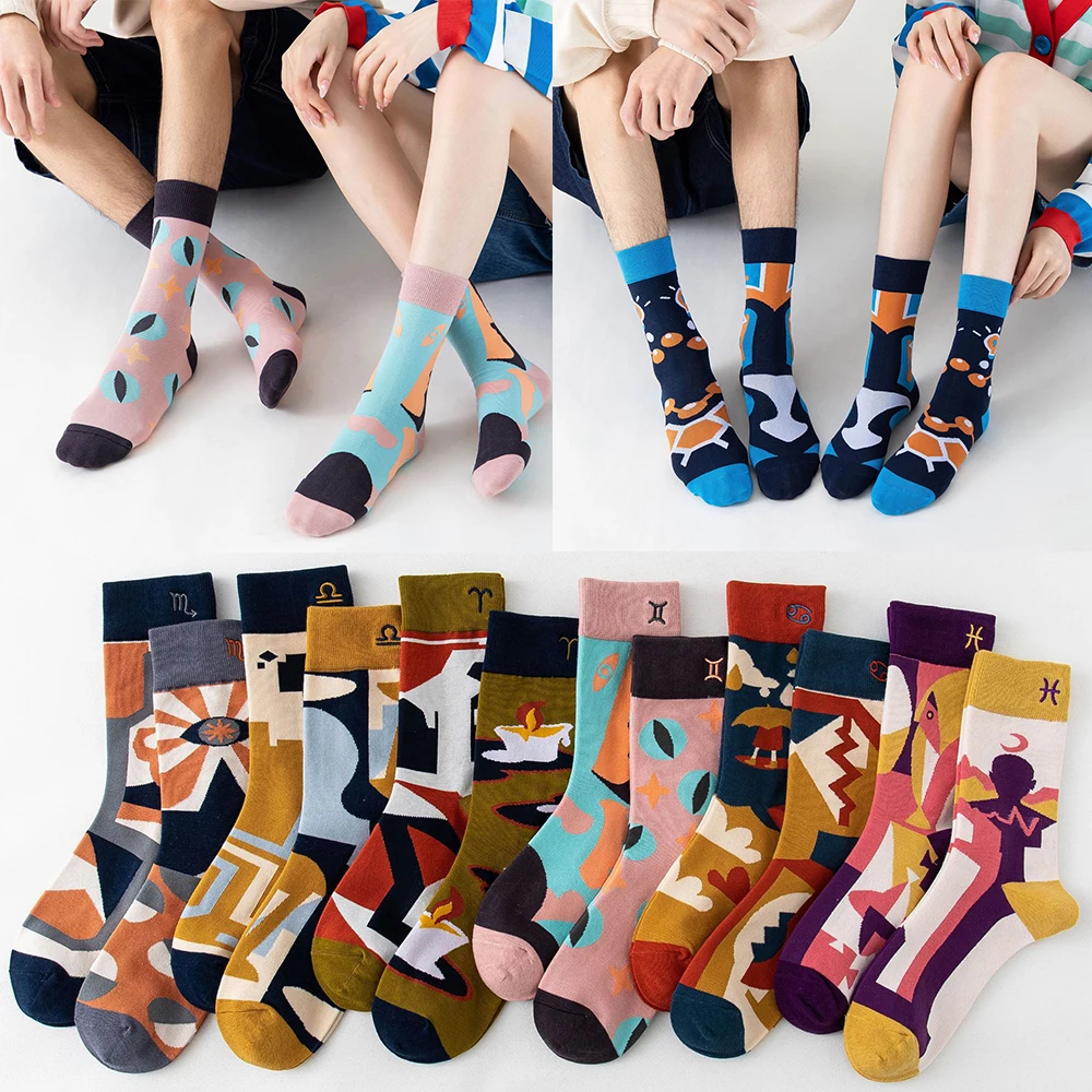 Hot Sale Colorful Cartoon Creative Constellation Embroidery Novelty Men Women Socks Winter Warm Comfortable Combed Cotton Socks
Hot Sale Colorful Cartoon Creative Constellation Embroidery Novelty Men Women Socks Winter Warm Comfortable Combed Cotton Socks