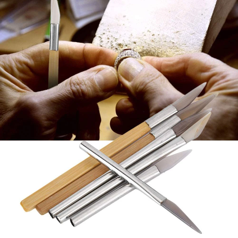 6Pcs Set Agate Burnisher Polishing Edge With Handle Jewelry Making Tools Agate For Metal Clay Work Polishing Processing Tool
6Pcs Set Agate Burnisher Polishing Edge With Handle Jewelry Making Tools Agate For Metal Clay Work Polishing Processing Tool