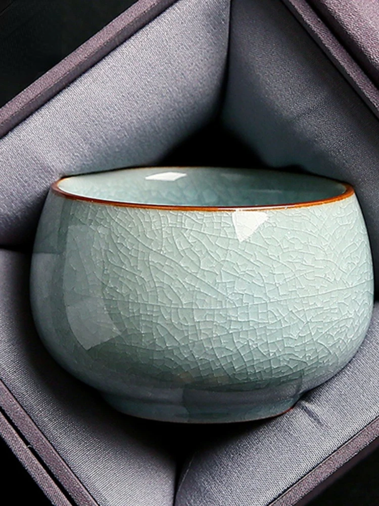 Ru Kiln Ice Flower Master Cup Single Cup Open Piece Personal Special Tea Cup Ceramic Tea Cup Kung Fu Tea Set Tea Cup Home Use
Ru Kiln Ice Flower Master Cup Single Cup Open Piece Personal Special Tea Cup Ceramic Tea Cup Kung Fu Tea Set Tea Cup Home Use