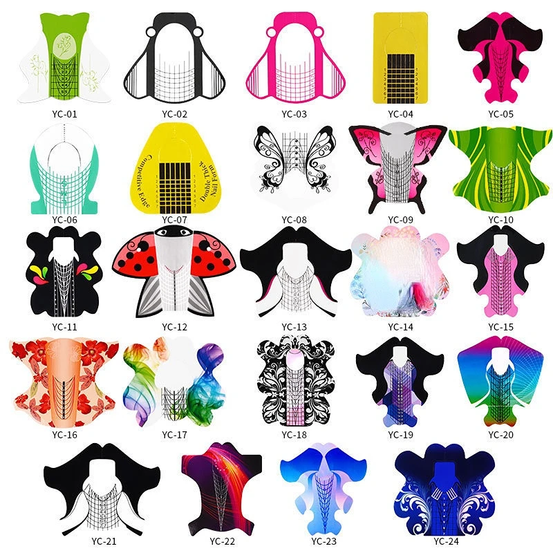 100pcs Nail Extension Forms Stickers Holder for Gel Acrylic Tips French Nail Builder Mold Extension Tools Laser Butterfly
100pcs Nail Extension Forms Stickers Holder for Gel Acrylic Tips French Nail Builder Mold Extension Tools Laser Butterfly