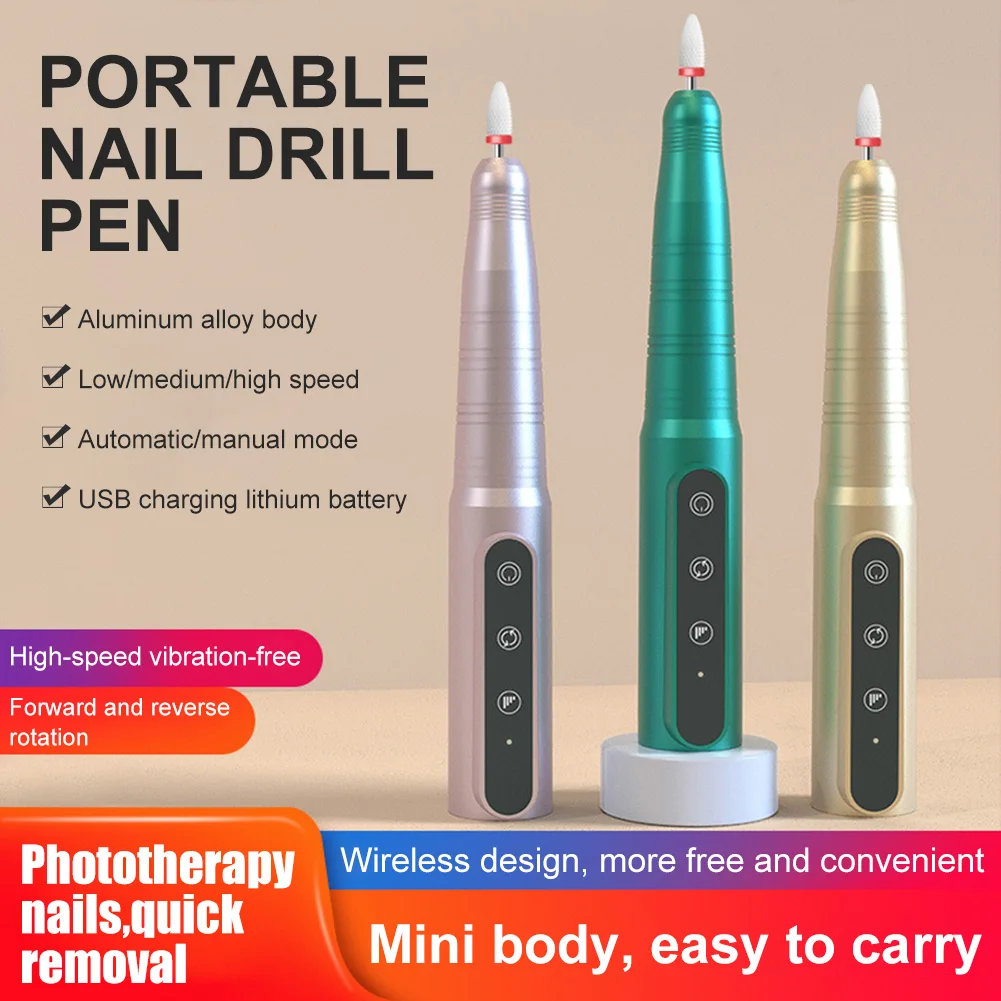 26000RPM Electric Nail Drill Manicure Machine for Nails Pedicure Cordless Portable Strong Electric Nail File for Gel Polish Pen
26000RPM Electric Nail Drill Manicure Machine for Nails Pedicure Cordless Portable Strong Electric Nail File for Gel Polish Pen