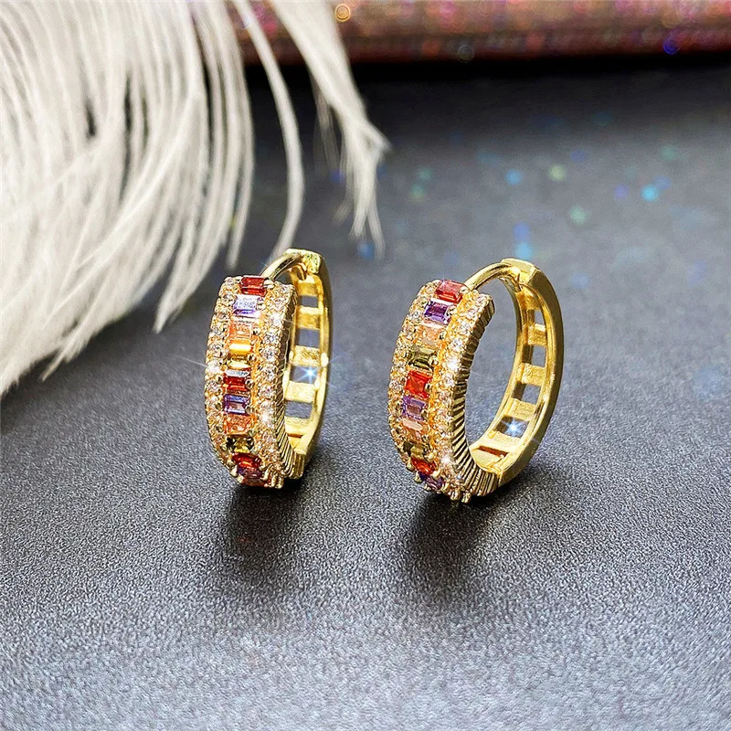 2022 New Multicolor Square Colorful Zircon Earrings with White Cubic Zircon Earrings Women's Wedding Party JewelryCute Earrings
2022 New Multicolor Square Colorful Zircon Earrings with White Cubic Zircon Earrings Women's Wedding Party JewelryCute Earrings
