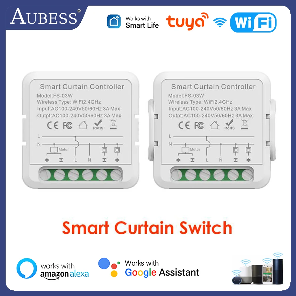 Умный выключатель для штор Tuya Smart Home, wi-fi переключатель для поворотного затвора, работает с Alexa Google Home
Умный выключатель для штор Tuya Smart Home, wi-fi переключатель для поворотного затвора, работает с Alexa Google Home