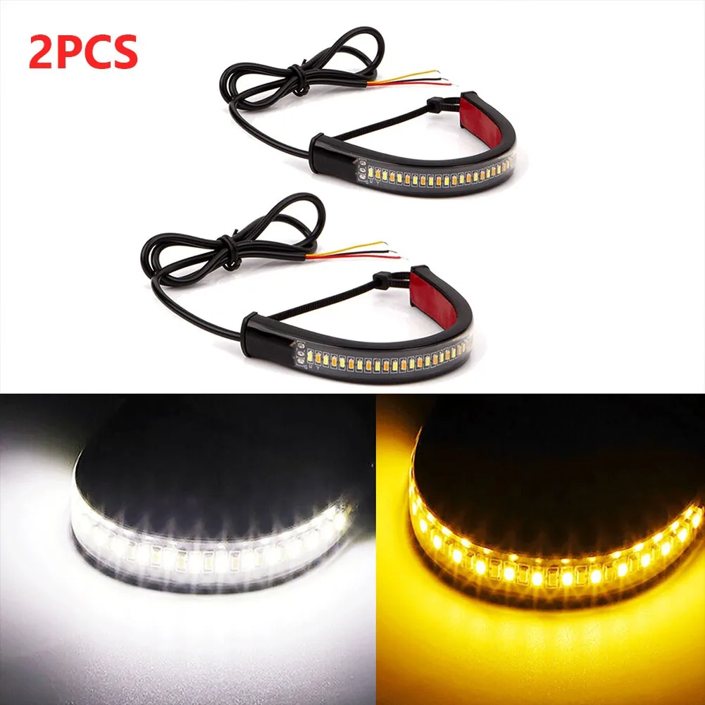 2PCS Light Strips White/Amber Switchback LED Fork Turn Signal DRL Light Strips For Motorcycle Waterproof Turn Signal Light
2PCS Light Strips White/Amber Switchback LED Fork Turn Signal DRL Light Strips For Motorcycle Waterproof Turn Signal Light