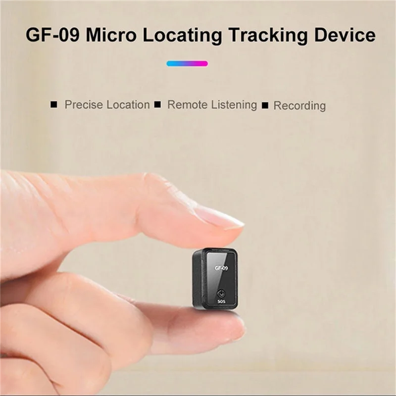 

GF09 GPS Tracker APP Remote Control Anti-Theft Car Locator Support Voice Recording Anti-Lost for Elderly and Child