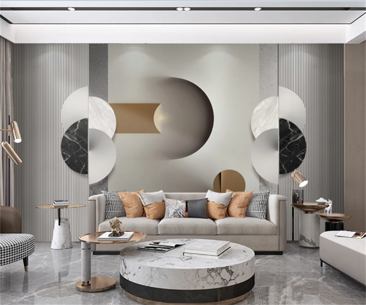 Customized 3D arbitrary size wallpaper stickers Nordic minimalist 3D light luxury geometric bedroom sofa background wall mural
Customized 3D arbitrary size wallpaper stickers Nordic minimalist 3D light luxury geometric bedroom sofa background wall mural