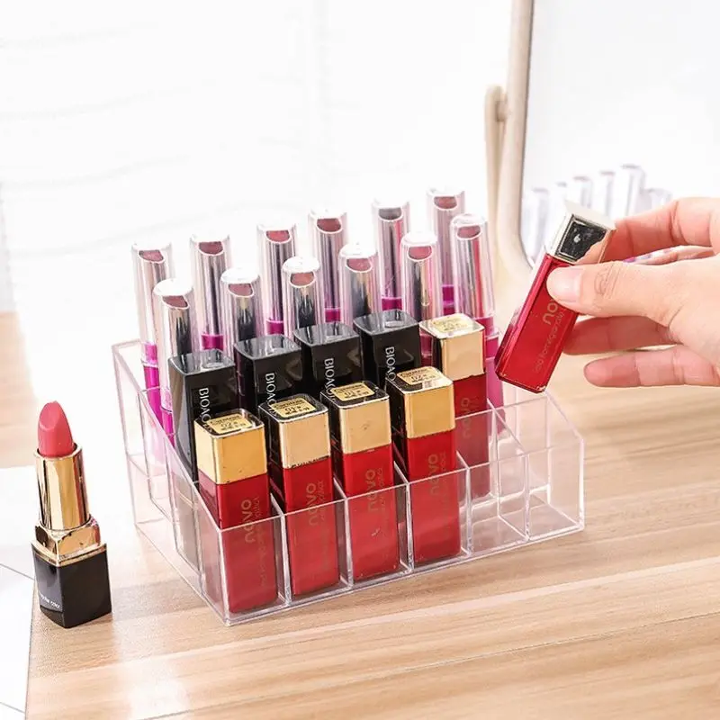 24 Grids Lipstick Display Stand Makeup Lip Gloss Holder Transparent Cosmetic Storage Display Rack Make Up Tools
24 Grids Lipstick Display Stand Makeup Lip Gloss Holder Transparent Cosmetic Storage Display Rack Make Up Tools