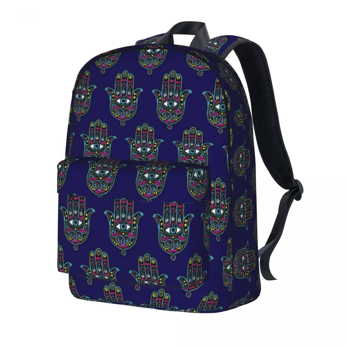 

Рюкзак Hamsa с ручным принтом, прочные рюкзаки ручного Фатимы для подростков, милые школьные сумки из полиэстера, индивидуальный рюкзак для тренировок
