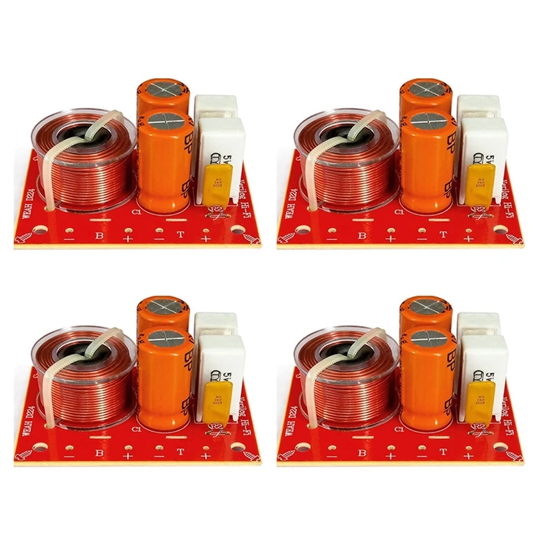 4Pcs 80W 2 Way Hi-Fi Audio Treble Bass Speaker Frequency Divider Stereo Crossover Filters for 4-8Ohm Speaker
4Pcs 80W 2 Way Hi-Fi Audio Treble Bass Speaker Frequency Divider Stereo Crossover Filters for 4-8Ohm Speaker