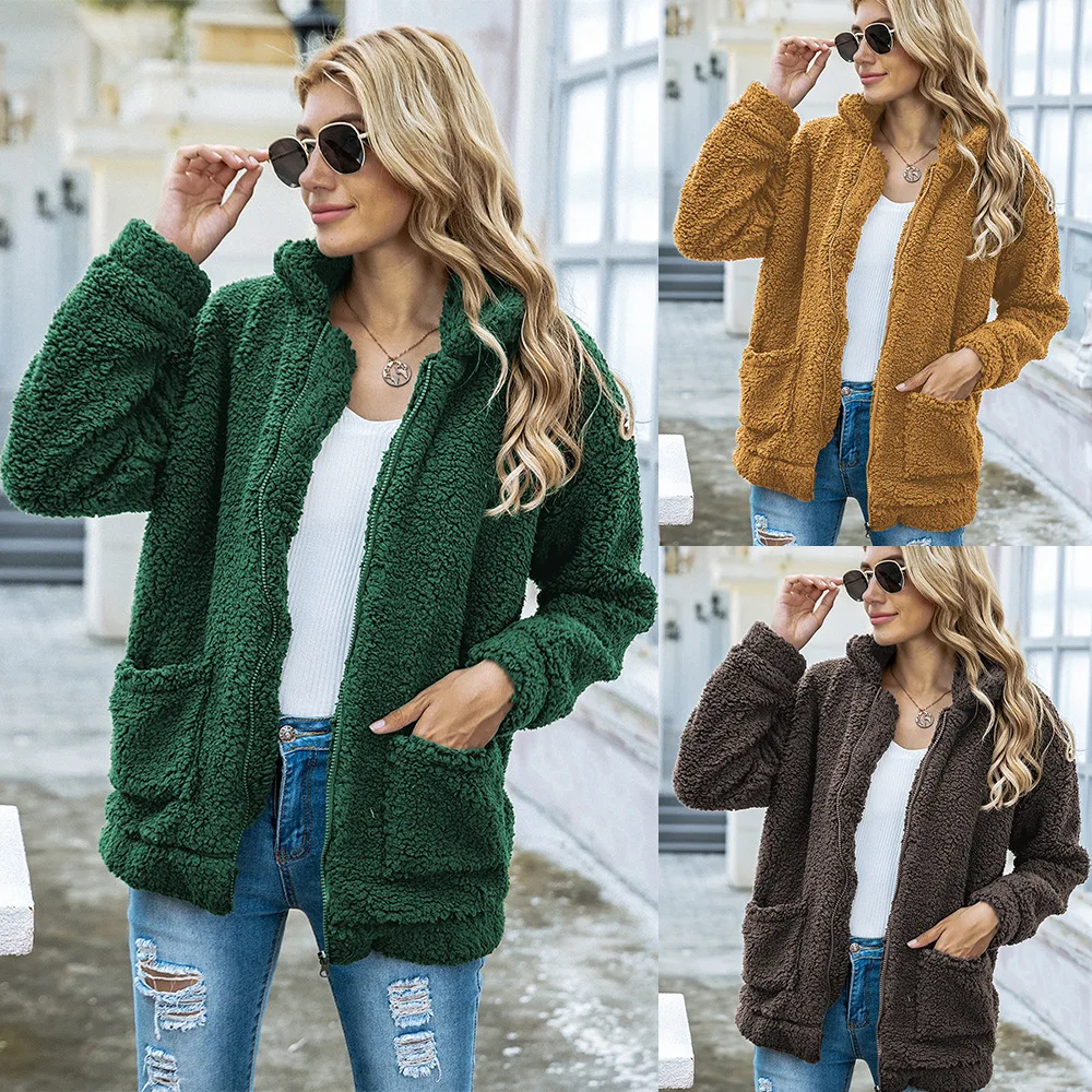 2023 Autumn and Winter New Women's Hooded Plush Solid Sweater Sweater Coat Women's Top
2023 Autumn and Winter New Women's Hooded Plush Solid Sweater Sweater Coat Women's Top