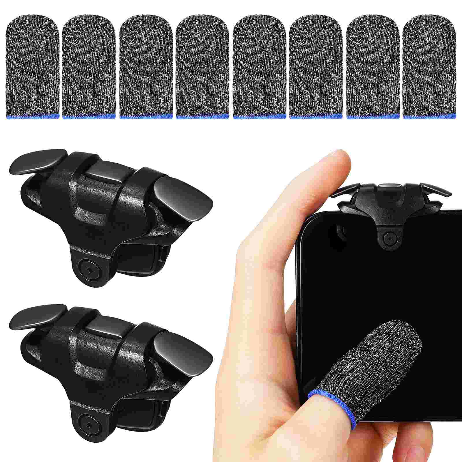 1 Set High-sensitivity Mobile Game Triggers with Game Finger Sleeves Mobile Phone Game Controllers with Game Finger Sleeves
1 Set High-sensitivity Mobile Game Triggers with Game Finger Sleeves Mobile Phone Game Controllers with Game Finger Sleeves