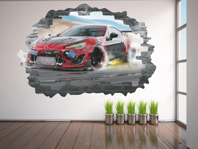Race Car Wall Decal Room or Game Room Art Decor Sticker Vinyl A-354 
Race Car Wall Decal Room or Game Room Art Decor Sticker Vinyl A-354