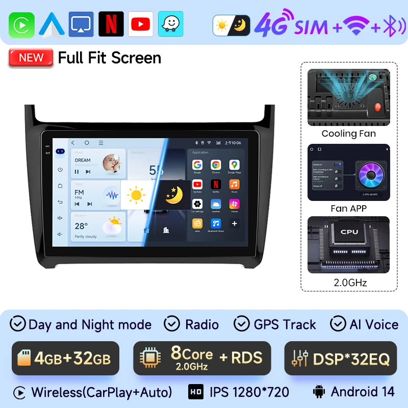 JIUYIN AI Voice Android авто радио для VW Volkswagen POLO 5 седан 2008-2020 Carplay 4G автомобильный мультимедийный GPS 2din autoradi
JIUYIN AI Voice Android авто радио для VW Volkswagen POLO 5 седан 2008-2020 Carplay 4G автомобильный мультимедийный GPS 2din autoradi