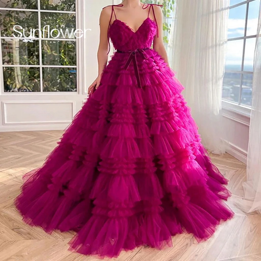 Sunflower V-neck ScallopShap EmpireFloorLengthTulle Bow ZipperUpSpaghetti Straps Sleeveless LuxuryProm EveningFormal Dresses2023
Sunflower V-neck ScallopShap EmpireFloorLengthTulle Bow ZipperUpSpaghetti Straps Sleeveless LuxuryProm EveningFormal Dresses2023