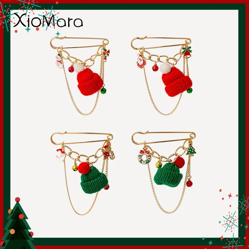 European And American Christmas Chain Exaggerated Christmas Pin Buckle Hat Bell Snowman Brooches Fashion Creative Design Corsage
European And American Christmas Chain Exaggerated Christmas Pin Buckle Hat Bell Snowman Brooches Fashion Creative Design Corsage