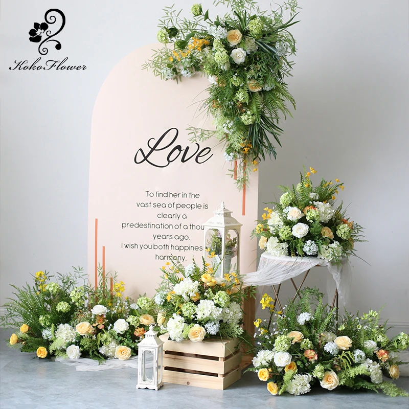 Koko Flower Green Plants Wedding Arch Decoration Artificial Flower Row Set Floral Party Stage Background Arrangement Flower Ball
Koko Flower Green Plants Wedding Arch Decoration Artificial Flower Row Set Floral Party Stage Background Arrangement Flower Ball