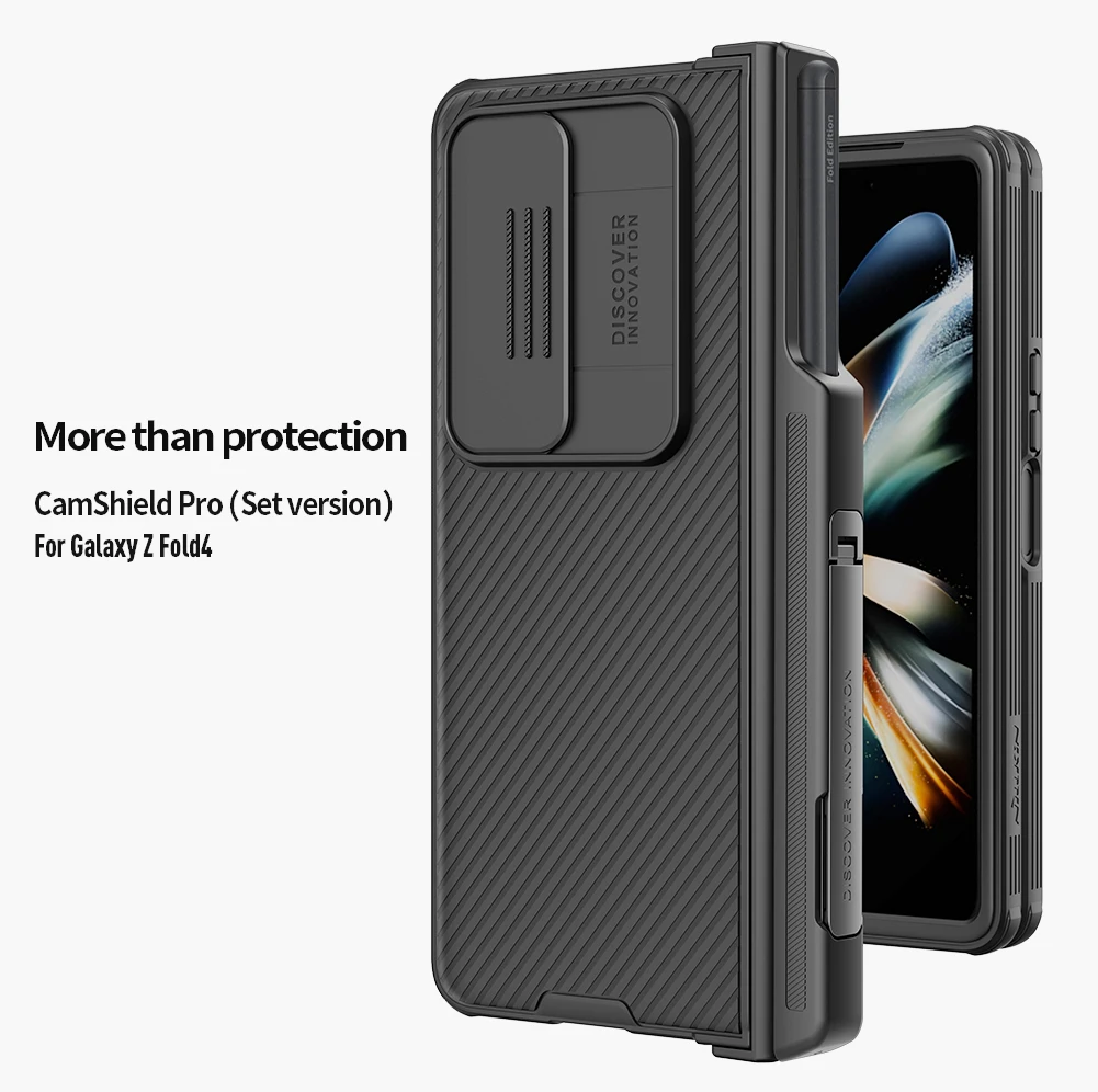 Nillkin For Samsung Galaxy Z Fold 4 Case New 5G Business Simplicity High end Sliding Lens Case with S Penholder 
Nillkin For Samsung Galaxy Z Fold 4 Case New 5G Business Simplicity High end Sliding Lens Case with S Penholder