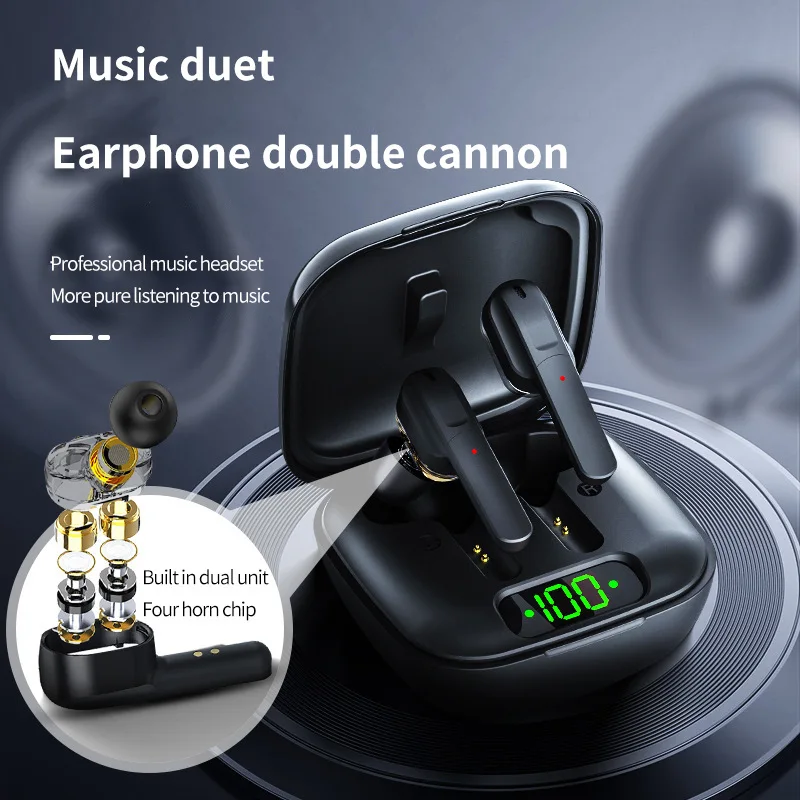 Double Moving Coil L50 Bluetooth Headset TWS New Trendy Four-Horn Sports Wireless Bluetooth Headset
Double Moving Coil L50 Bluetooth Headset TWS New Trendy Four-Horn Sports Wireless Bluetooth Headset